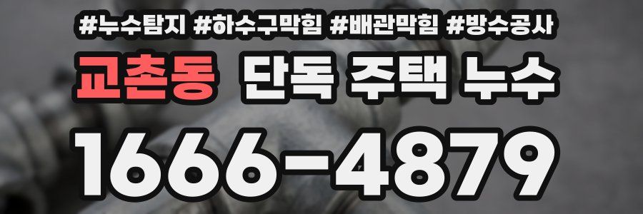 교촌동 단독 주택 누수