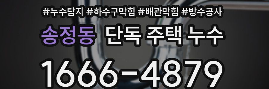 송정동 단독 주택 누수