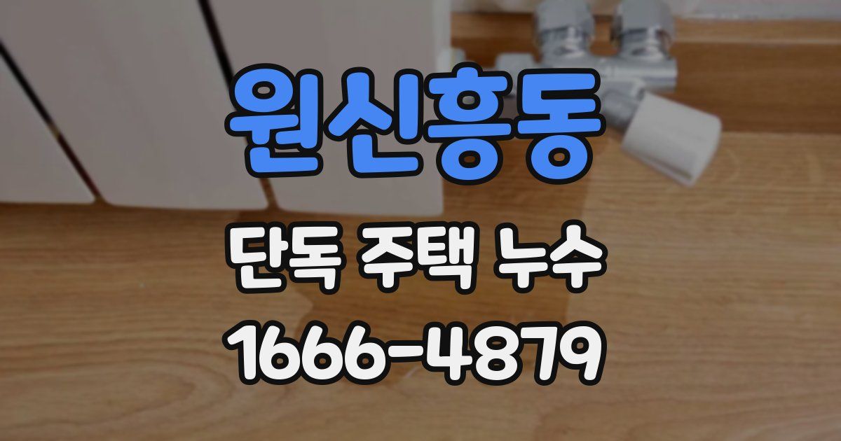 원신흥동 단독 주택 누수