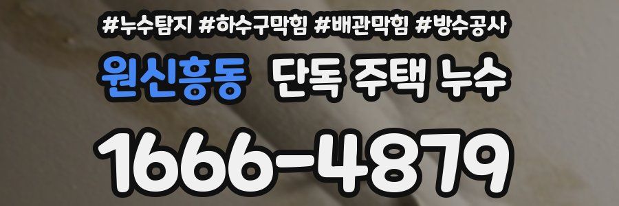 원신흥동 단독 주택 누수