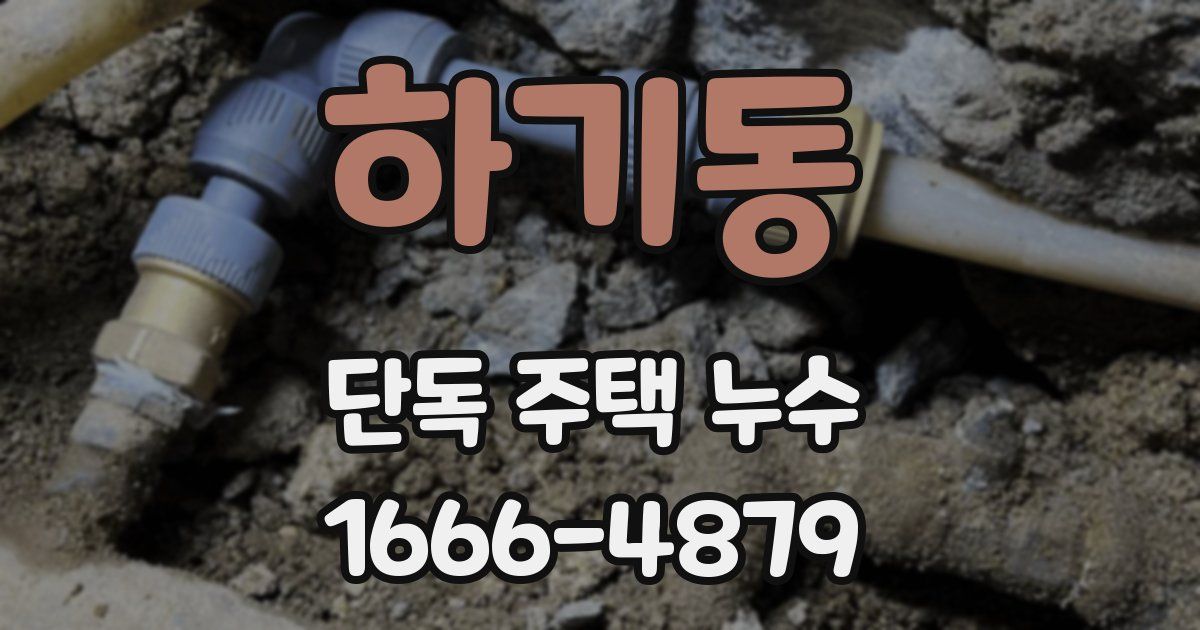 하기동 단독 주택 누수
