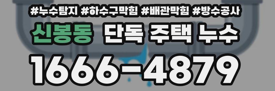 신봉동 단독 주택 누수