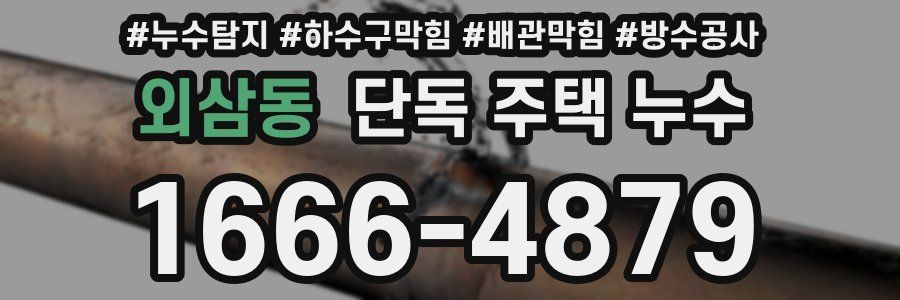 외삼동 단독 주택 누수