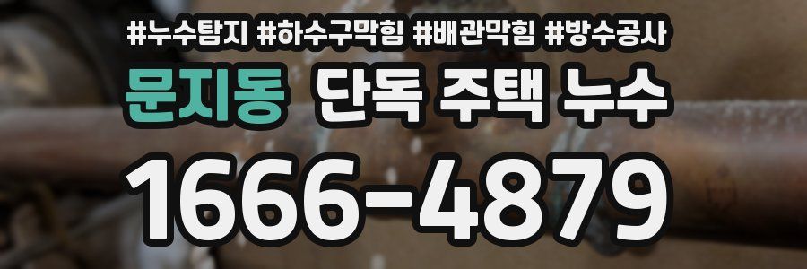 문지동 단독 주택 누수