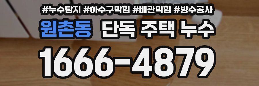 원촌동 단독 주택 누수