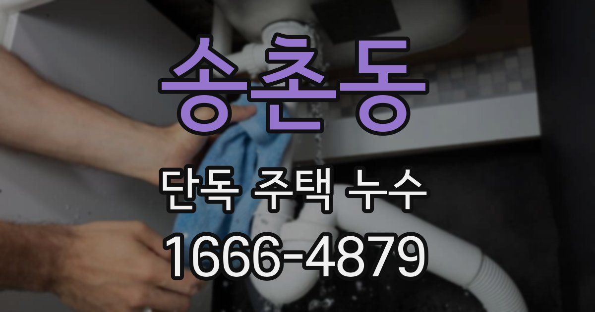 송촌동 단독 주택 누수