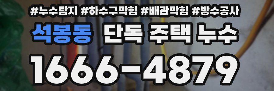석봉동 단독 주택 누수