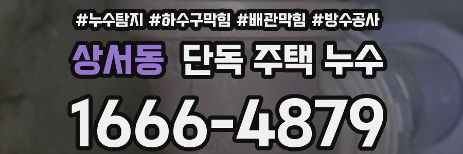 상서동 단독 주택 누수