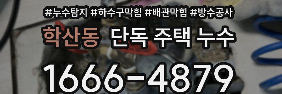 학산동 단독 주택 누수
