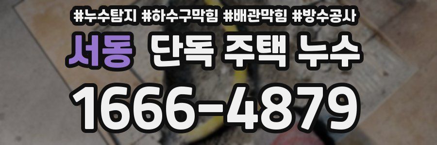 서동 단독 주택 누수