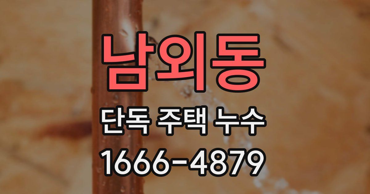 남외동 단독 주택 누수