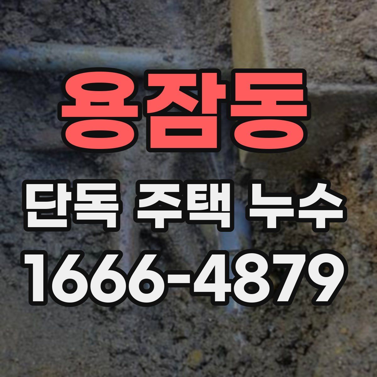 용잠동 단독 주택 누수