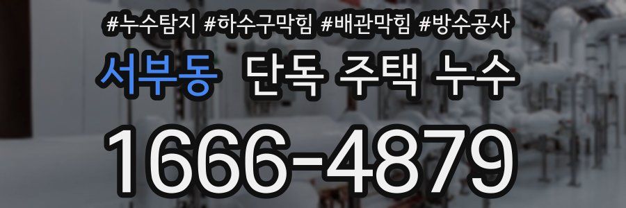 서부동 단독 주택 누수