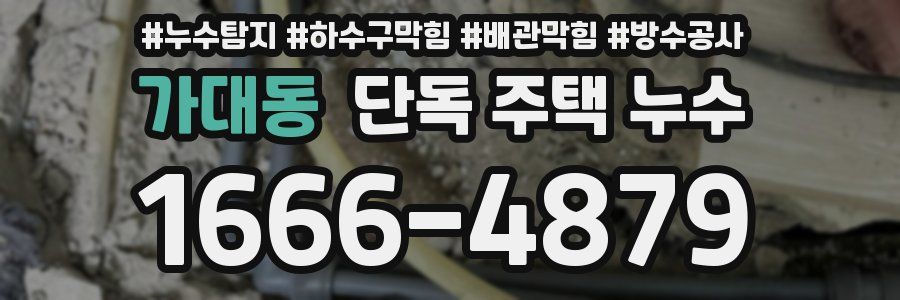 가대동 단독 주택 누수