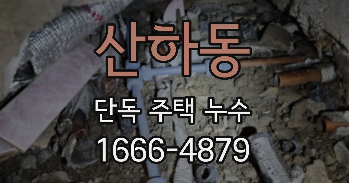 산하동 단독 주택 누수