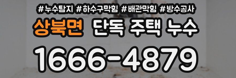 상북면 단독 주택 누수