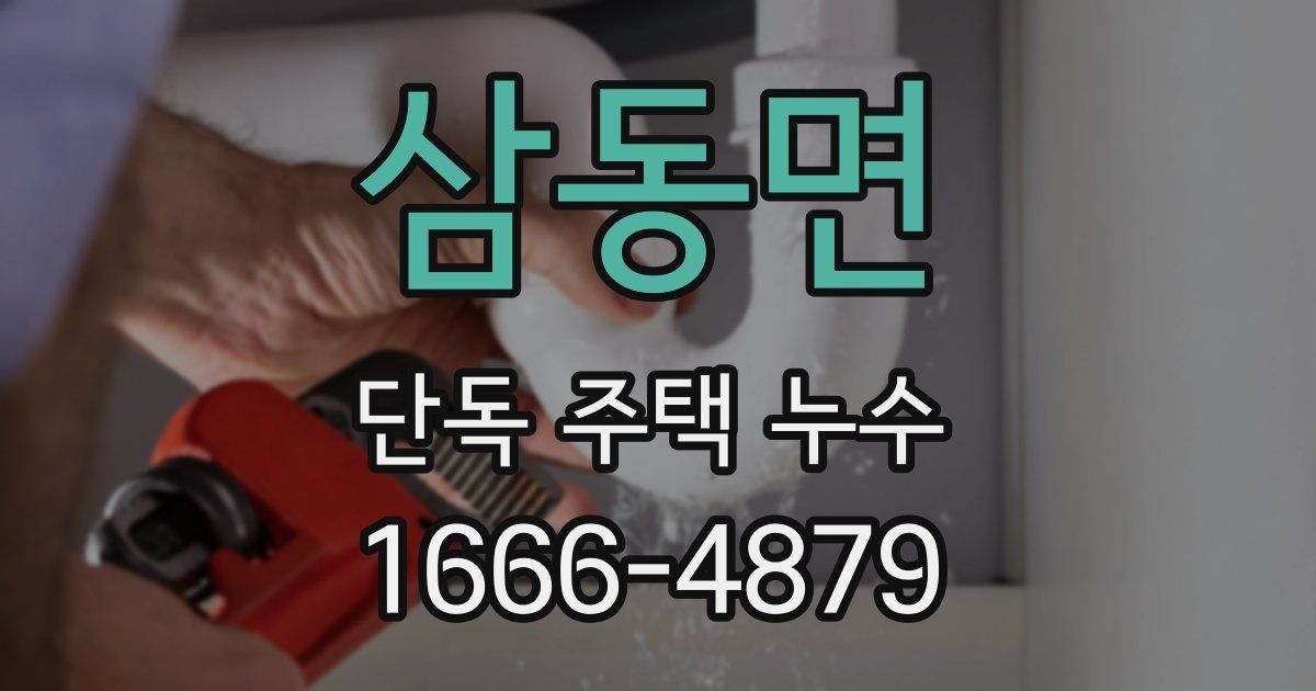 삼동면 단독 주택 누수