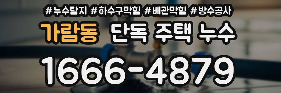 가람동 단독 주택 누수