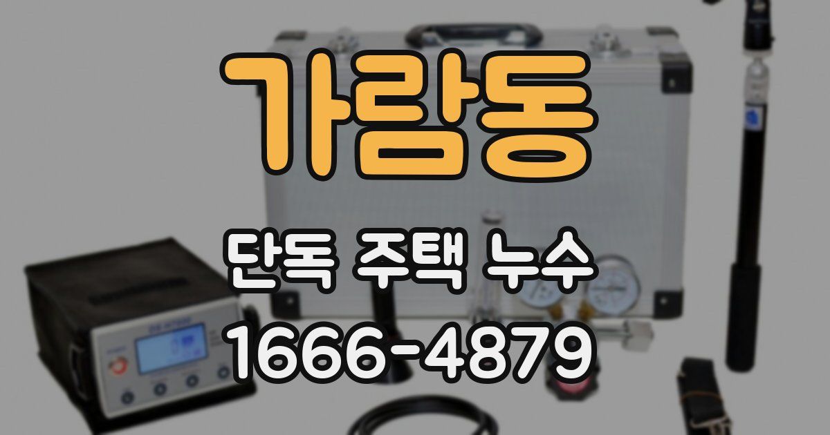 가람동 단독 주택 누수