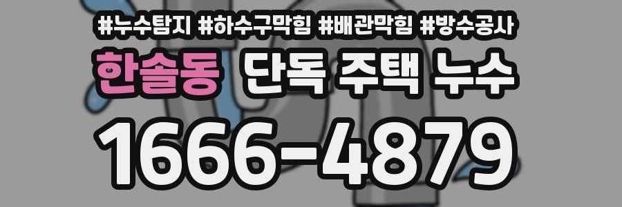 한솔동 단독 주택 누수