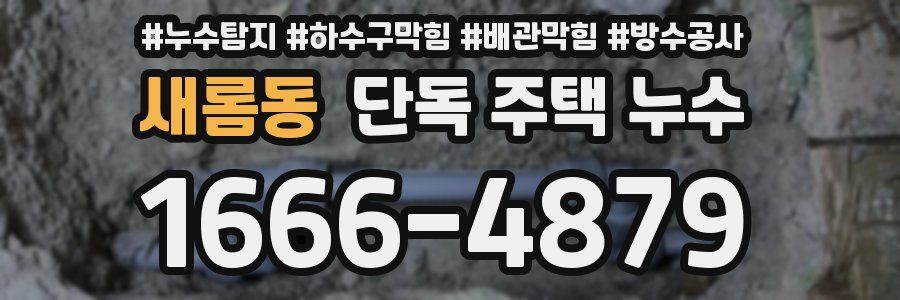 새롬동 단독 주택 누수