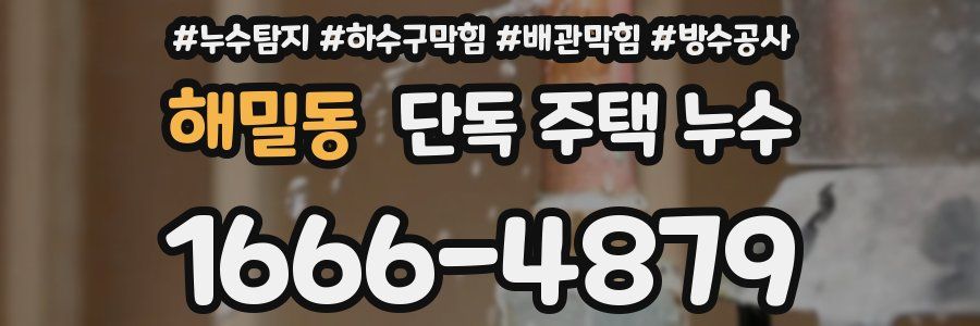 해밀동 단독 주택 누수