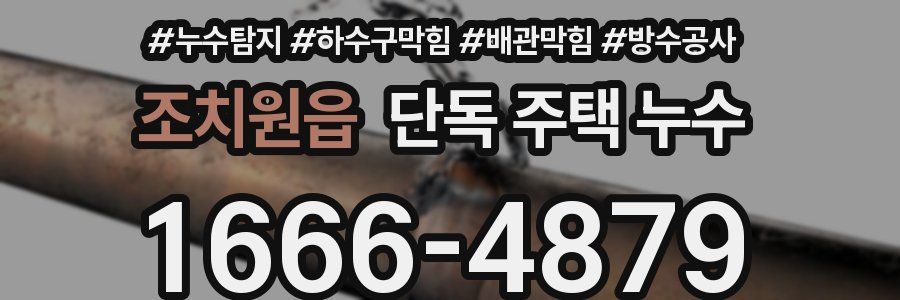 조치원읍 단독 주택 누수