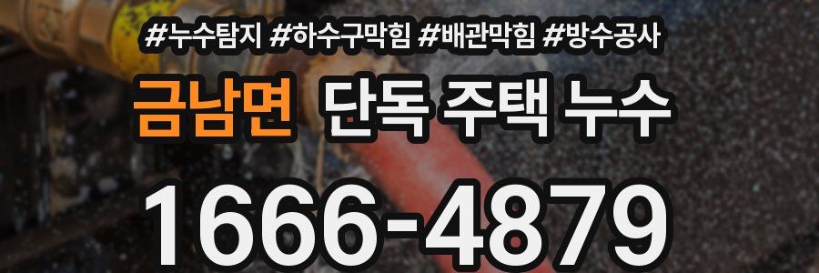 금남면 단독 주택 누수