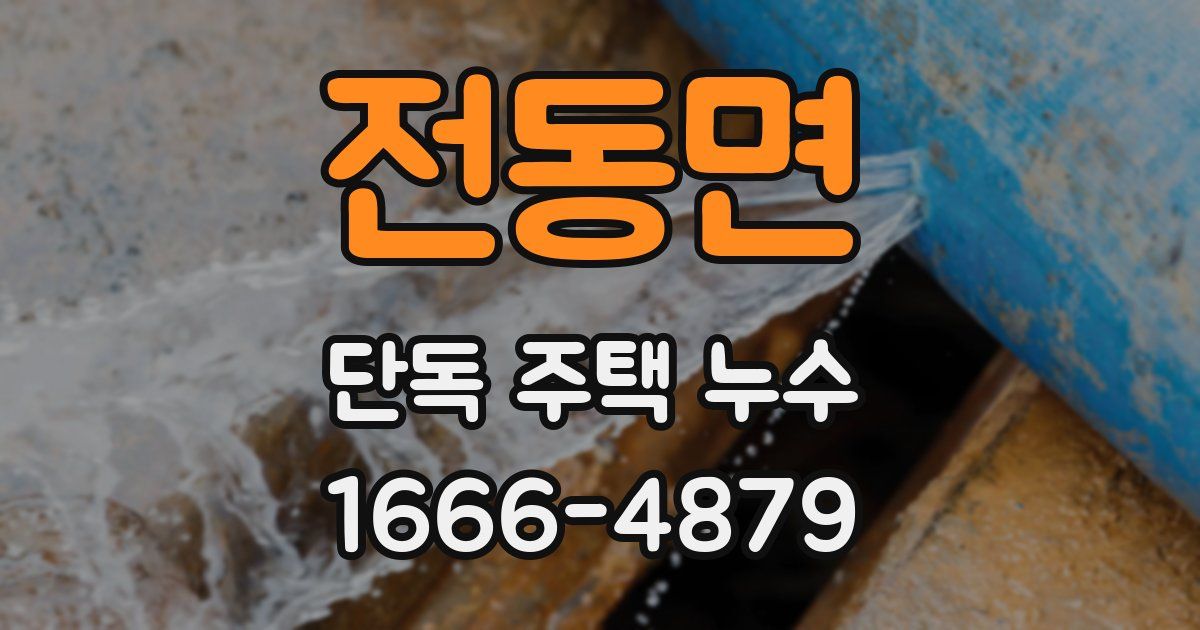 전동면 단독 주택 누수