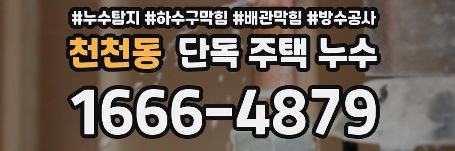 천천동 단독 주택 누수