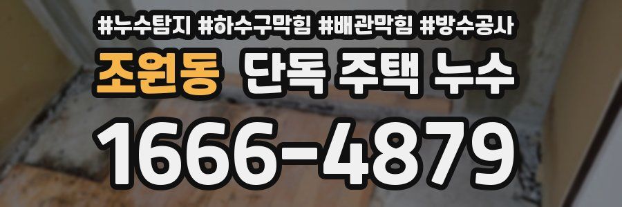 조원동 단독 주택 누수