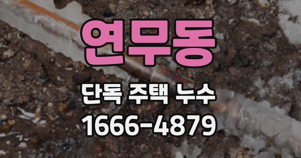 연무동 단독 주택 누수
