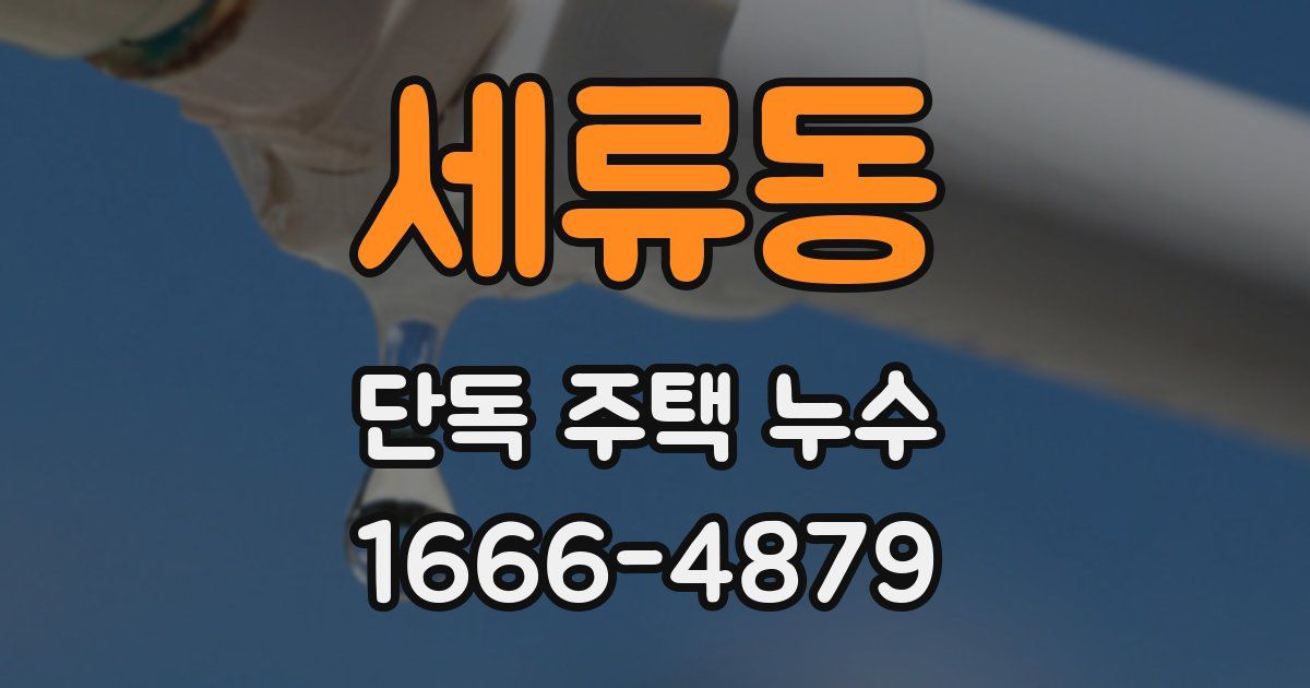 세류동 단독 주택 누수