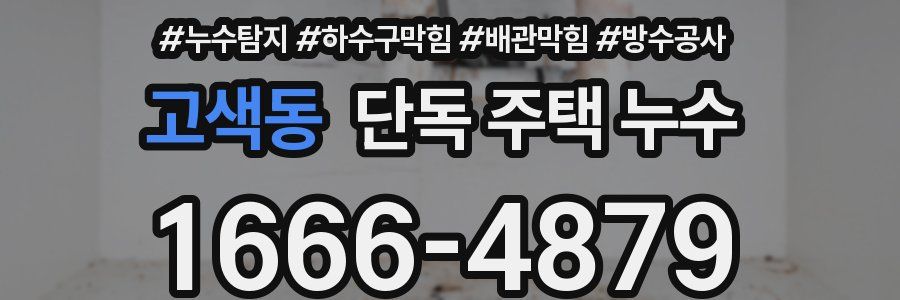 고색동 단독 주택 누수