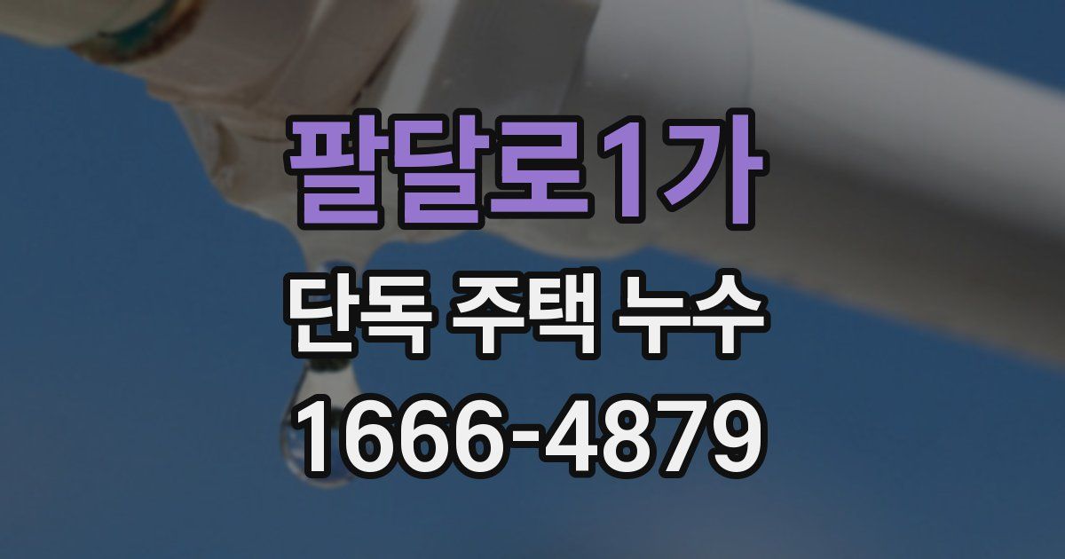팔달로1가 단독 주택 누수