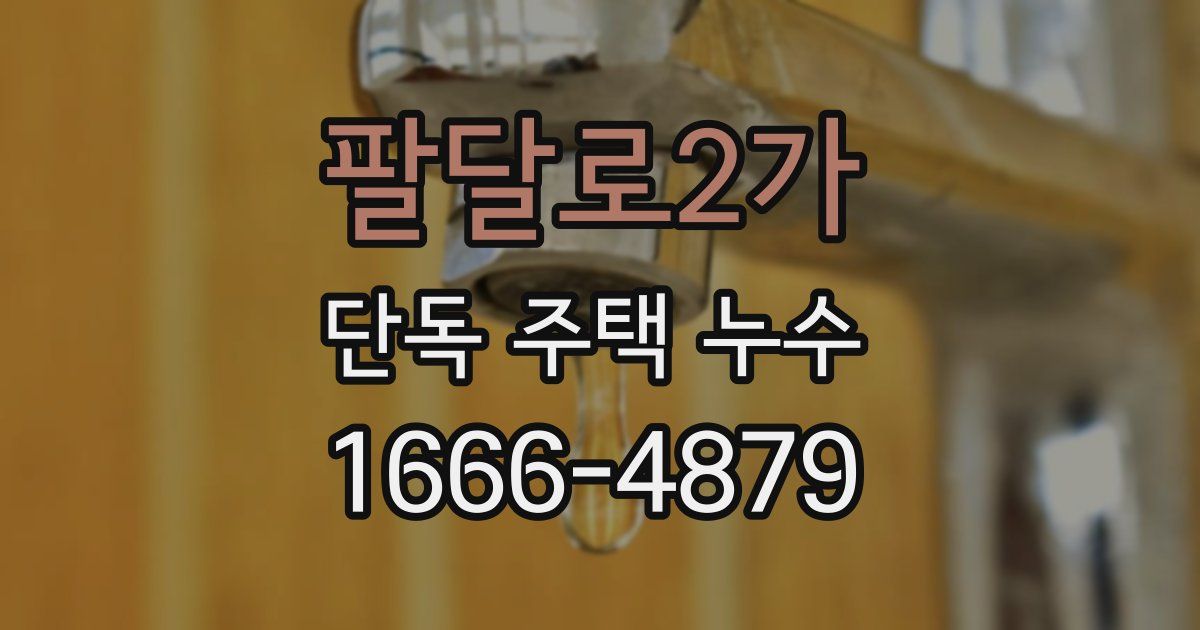 팔달로2가 단독 주택 누수