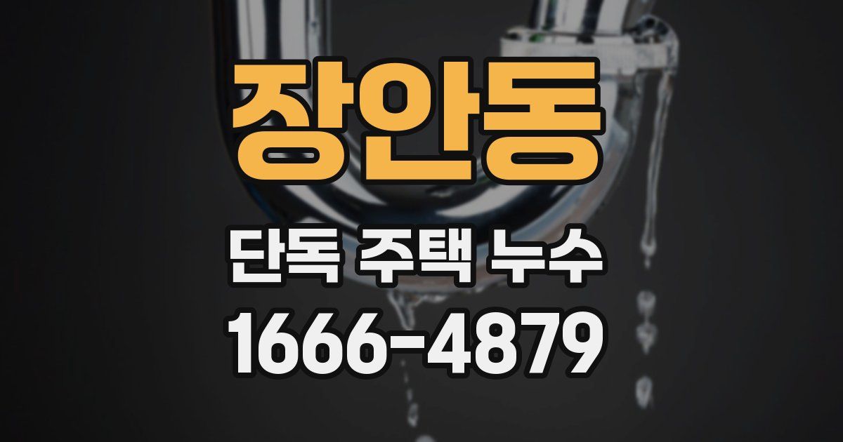 장안동 단독 주택 누수