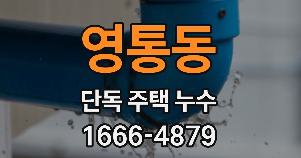 영통동 단독 주택 누수