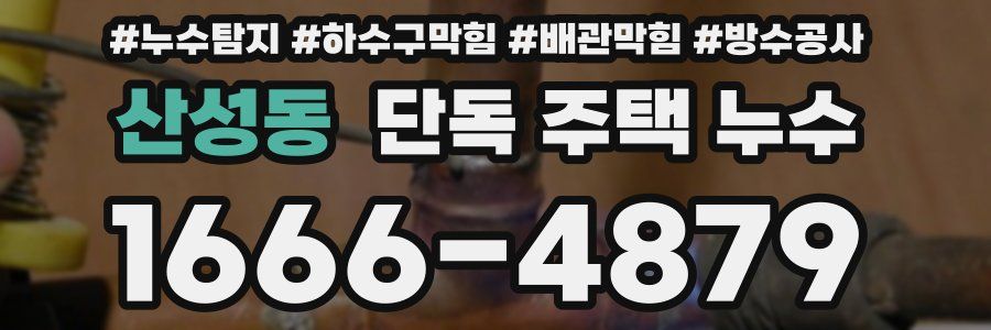 산성동 단독 주택 누수