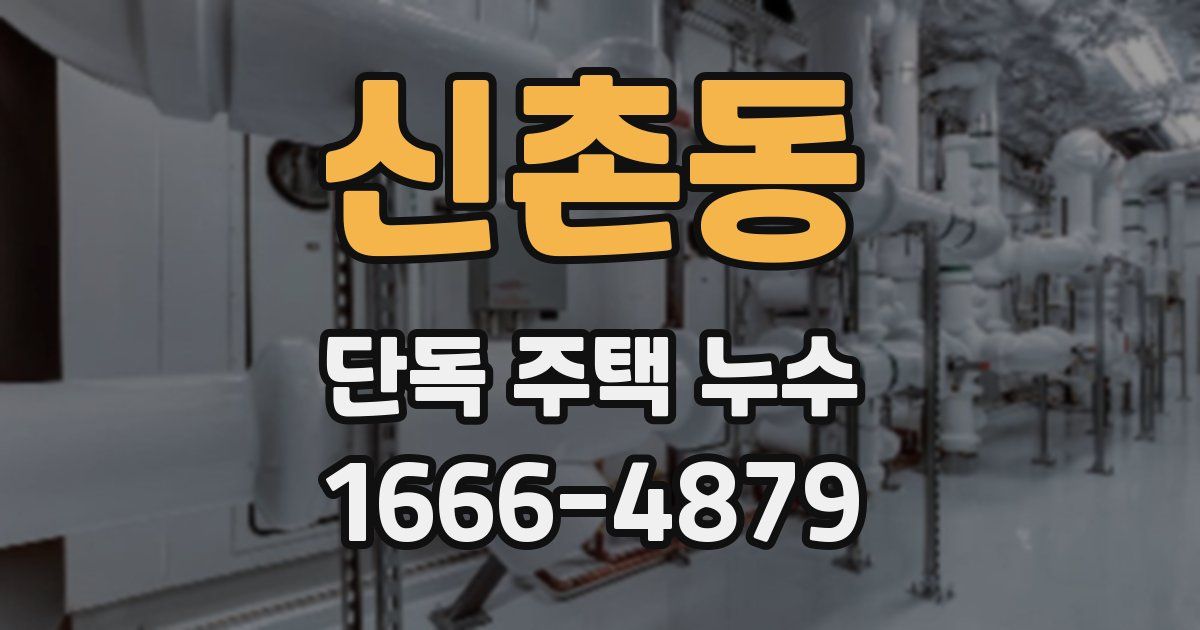 신촌동 단독 주택 누수
