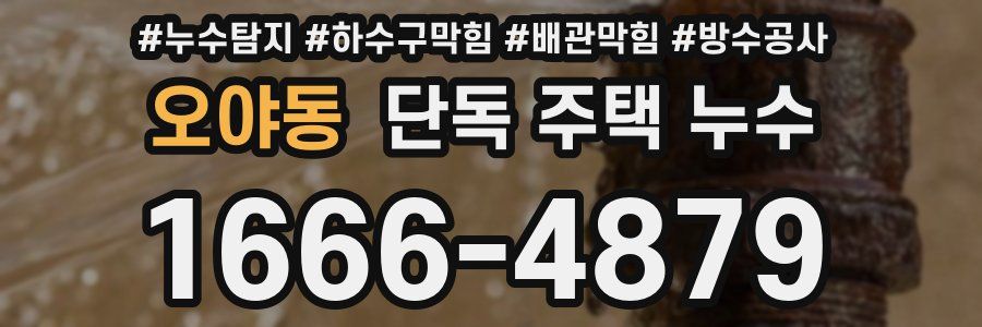 오야동 단독 주택 누수