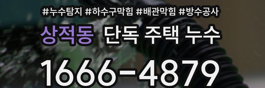 상적동 단독 주택 누수