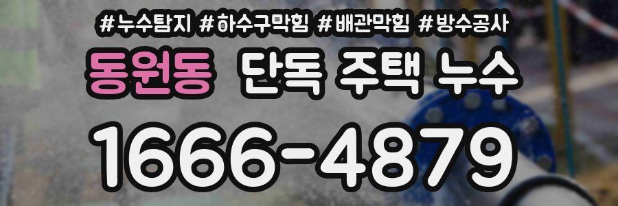 동원동 단독 주택 누수