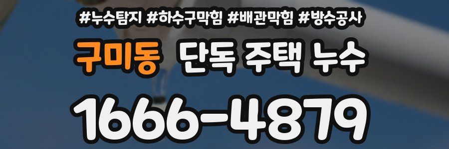 구미동 단독 주택 누수