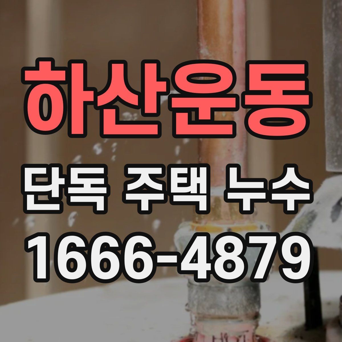 하산운동 단독 주택 누수 예방 점검을 위한 기본 체크