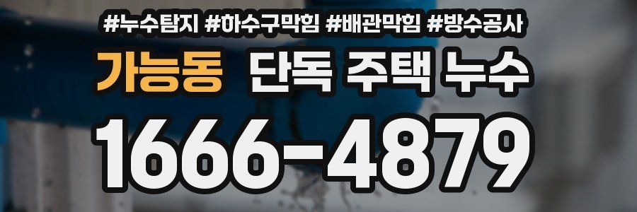가능동 단독 주택 누수