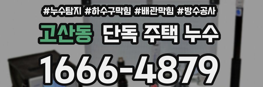 고산동 단독 주택 누수