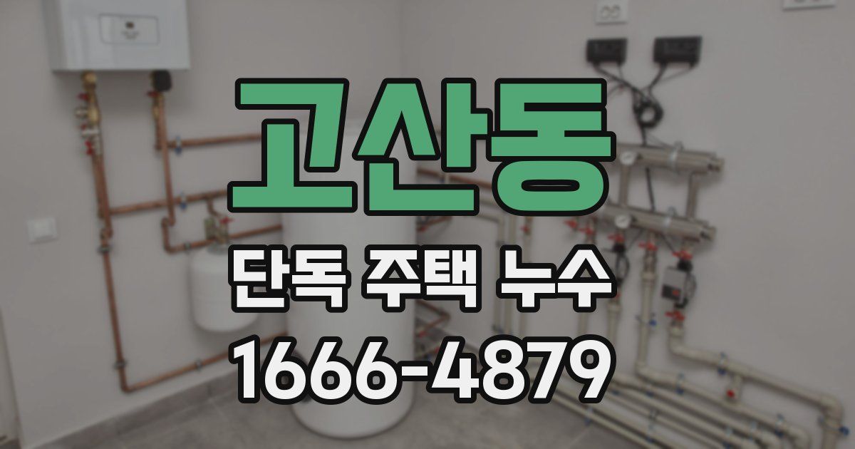 고산동 단독 주택 누수