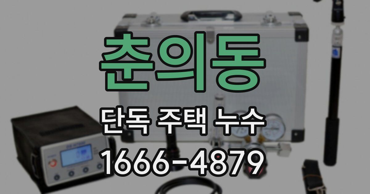 춘의동 단독 주택 누수