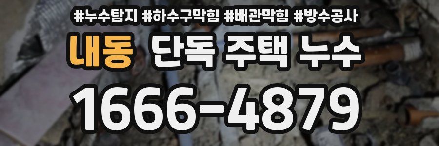 내동 단독 주택 누수